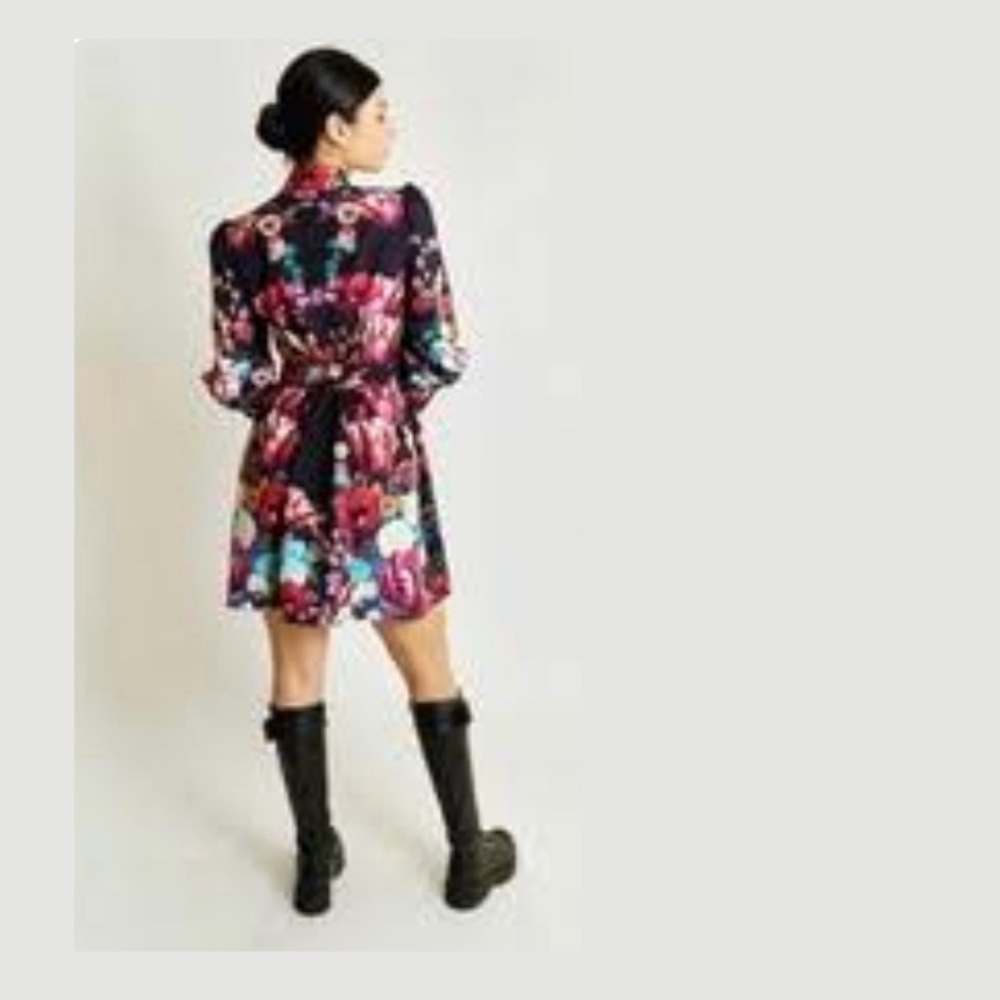 Dalia Red and Orange Floral Dress